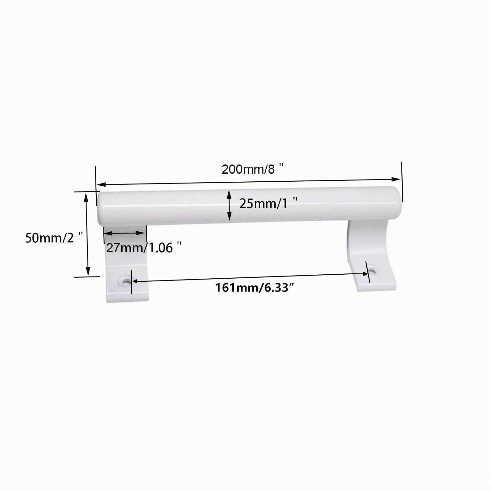 Manilla para puerta corredera de dos piezas en aluminio de 8" adecuada para puertas de patio y puertas de cristal. Sustitución de algunas manillas de puertas antiguas
