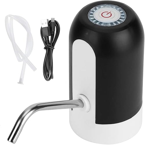 DC 5V Dispensador de agua portátil inteligente USB eléctrico dispensador de agua embotellada Beber para uso doméstico (negro)