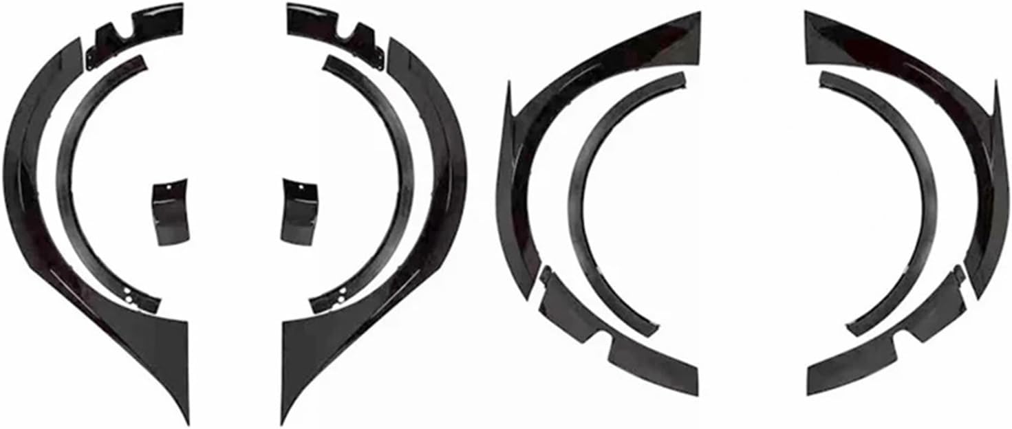 Car Wide Bodykit Fender Flares Arch Wheel Eyebrow Lip Protector Trims 10Pcs/Set Accessories Part Compatible for Tesla Model 3 2019-2023(Carbon Fiber Pattern)