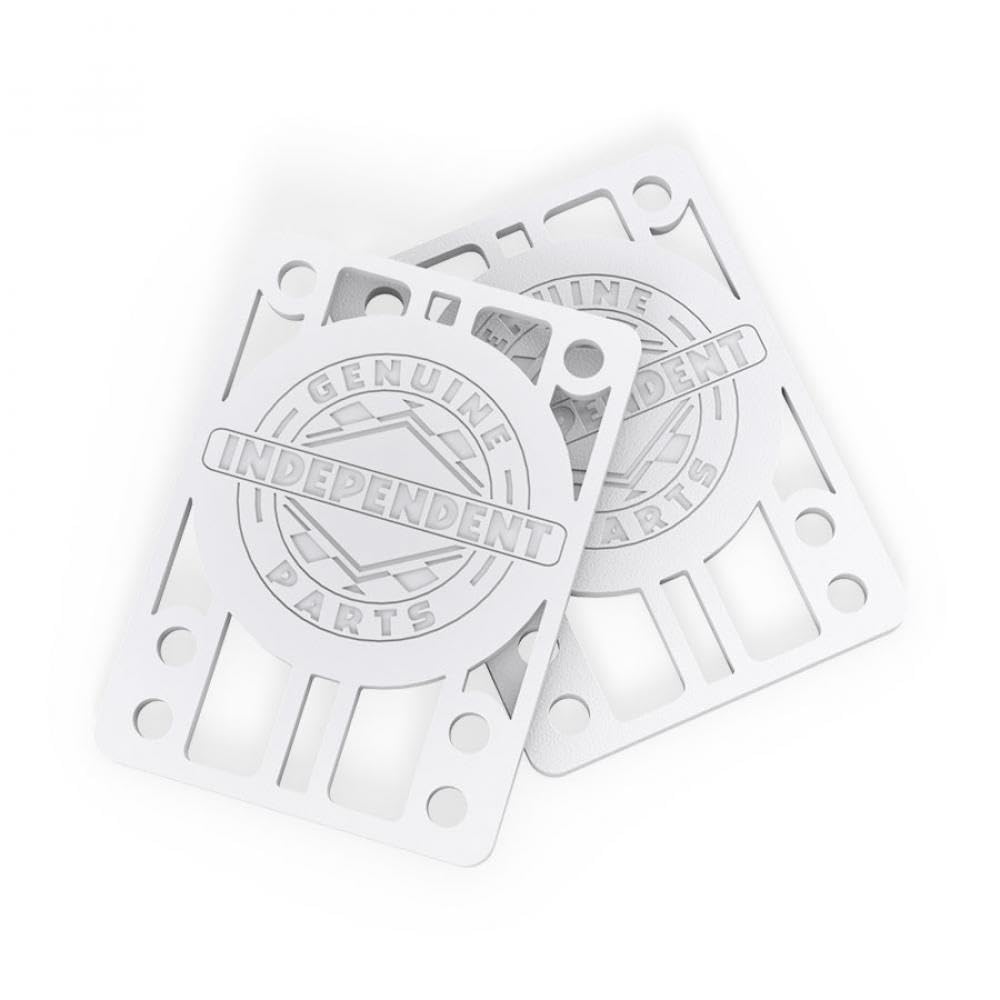 Indy Skateboard Riser Pads (Pack of 2) White 1/8"