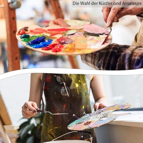 Miniatura 7 de Zhenghebuy Cuchillo De Paleta,7 Piezas Espatulas Pintura Acrilica,Espátula De Acero Inoxidable,Diferentes Formas Cuchillo De Pintura,Pintura Al Óleo Espátula Cuchillos De Paletas