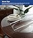 36 Inch Round Clear Plastic Table Cover Protector PVC Tablecloths Sheet Wood Furniture Topper Cover for Coffee Dining Room Table Kitchen Countertop Office Desk Blotter Pad Waterproof Wipeable