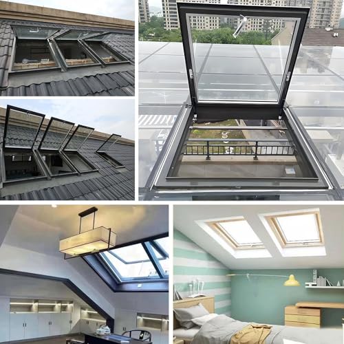 Ventana de techo con cristal templado para tiendas de campaña y garajes 7