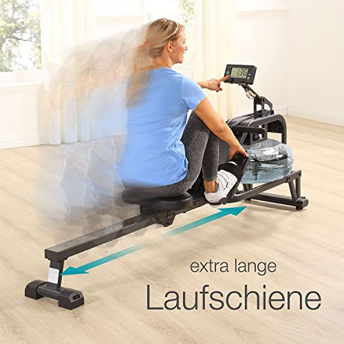 maxVitalis Wasser-Rudergerät: Ruderzugmaschine mit Wasserwiderstand, Rower für zuhause, platzsparend und authentisches… – Bild 5