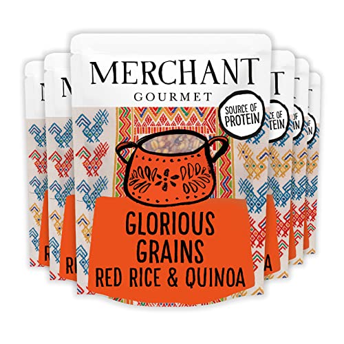 Comparison: Best Microwave Quinoa 10 Merchant Gourmet Simply Cooked Glorious Grains with Red Rice & Quinoa - Microwave Rice Mix - Source of Fiber, Low Fat & Vegan - Pack of 6 x 250g Ready-to-eat Pouches