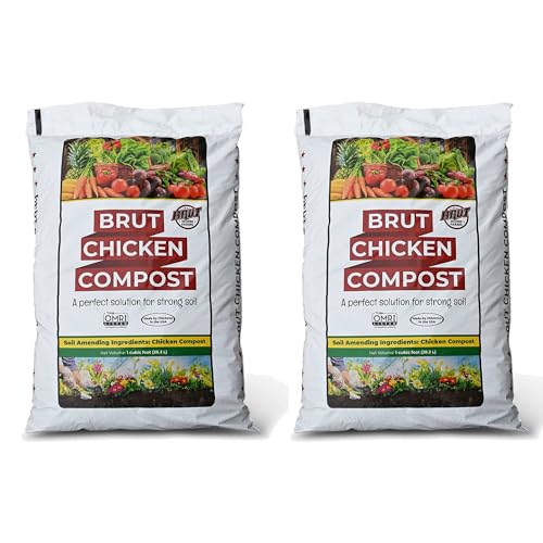 Brut Organic Chicken Compost 1 Cubic ft Fertilizante 2 Pack miniatura 1
