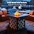Ciays Propane Fire Pits 32? Outdoor Gas Fire Pit, 50,000 BTU Square Fire Pit Table with Lava Rocks, 2-in-1 Fire Table with Removable Lid, CSA-Certified for Outside Patio, Parties, Backyard, Garden