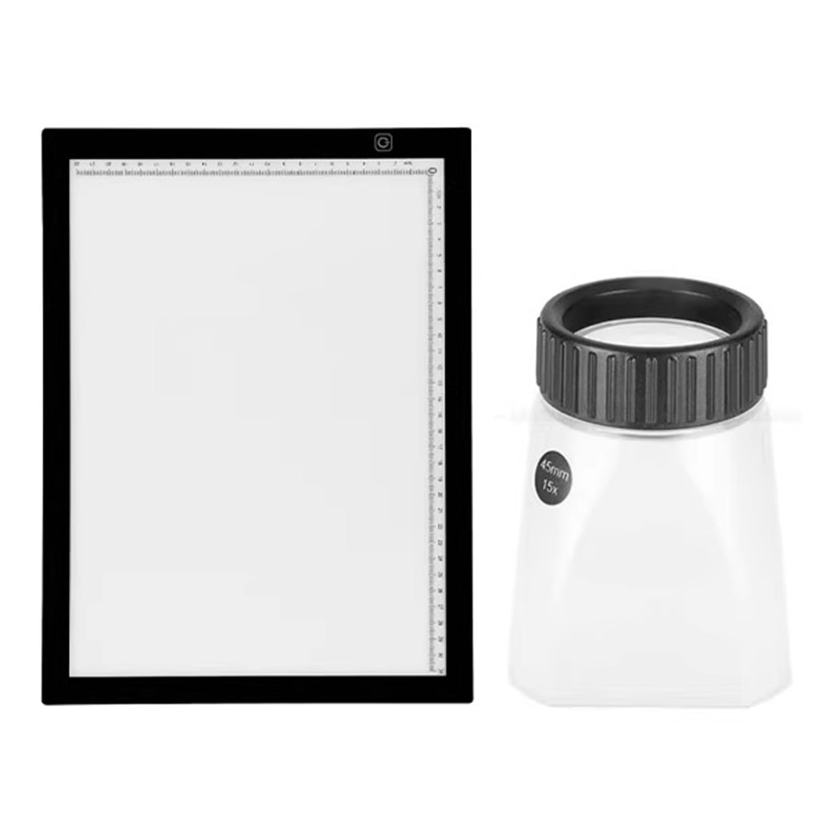 Visionneuse De Diapositives avec Table Lumineuse, Visionneuse/Scanner Portable Ultra-Mince pour Négatifs, Tablette Lumineuse LED, Loupe De Mise Au Point