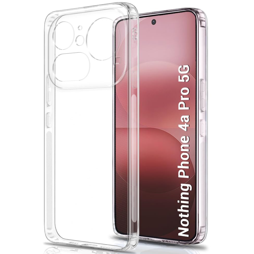 TheGiftKart Back Cover Soft Case for Nothing Phone 4a Pro 5G | Best Camera Protection | Inbuilt Dust Plugs & Anti-Slip Gri...