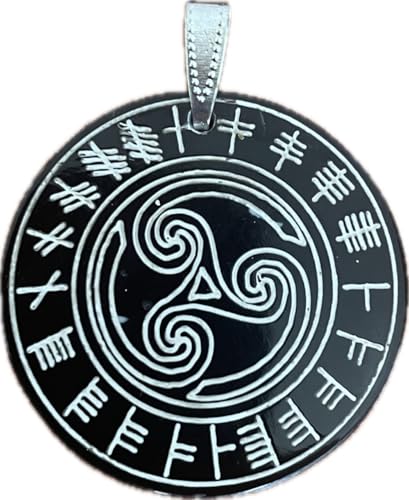 Germanenschmuck Triskele Ogham (Horn Pendant)