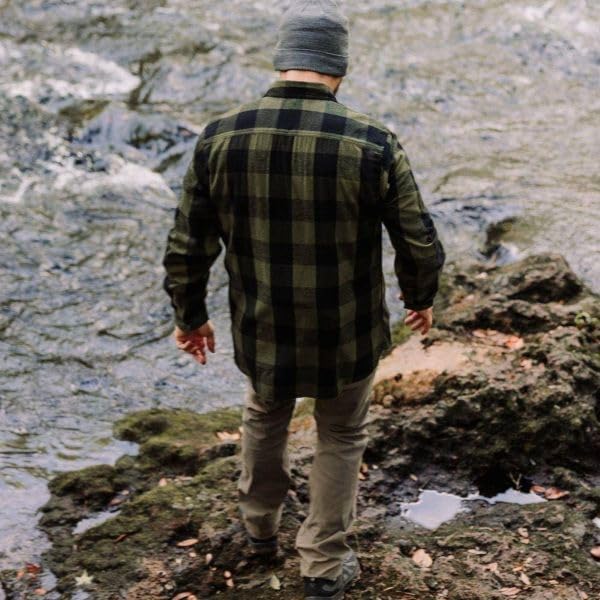 Grunt Style Plaid Flannel Men's Long Sleeve Shirt3