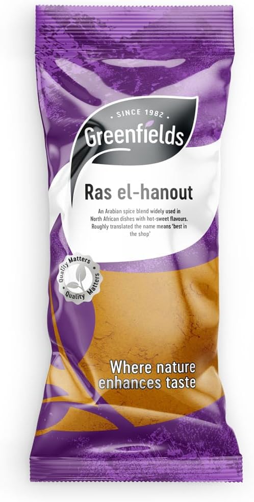Greenfields Ras El Hanout Spice 75g, Moroccan Spice Blend, High Moroccan Quality Spice Blend