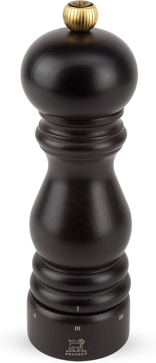 PEUGEOT - Paris u'Select 18 cm Pepper Mill - 6 Predefined Grind Settings - Made with PEFC Certified Wood - Made in France - Chocolate Colour