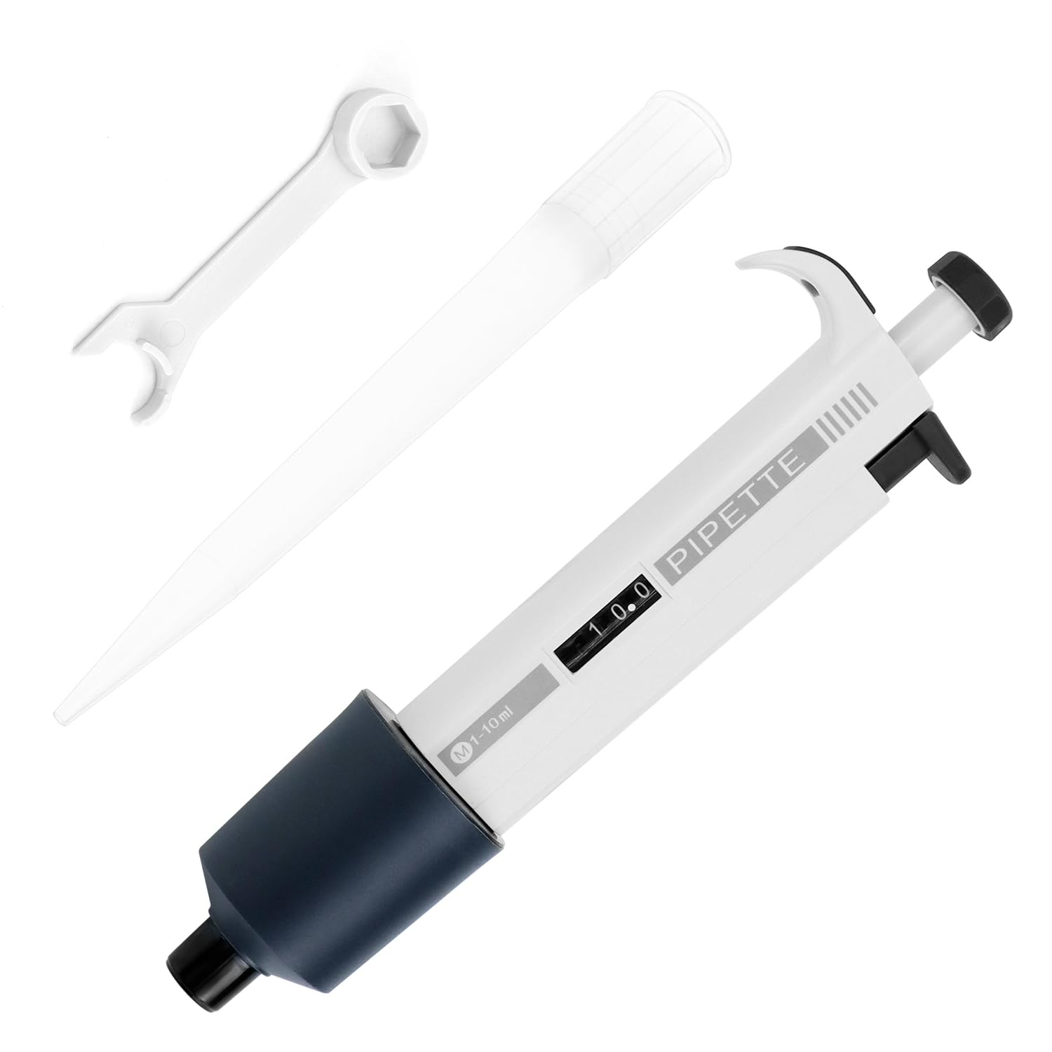 QWORK® Micropipetta da Laboratorio 2-10ML - Pipetta a Canale Singolo ad Alta Precisione - Volume Regolabile e Autoclavabile