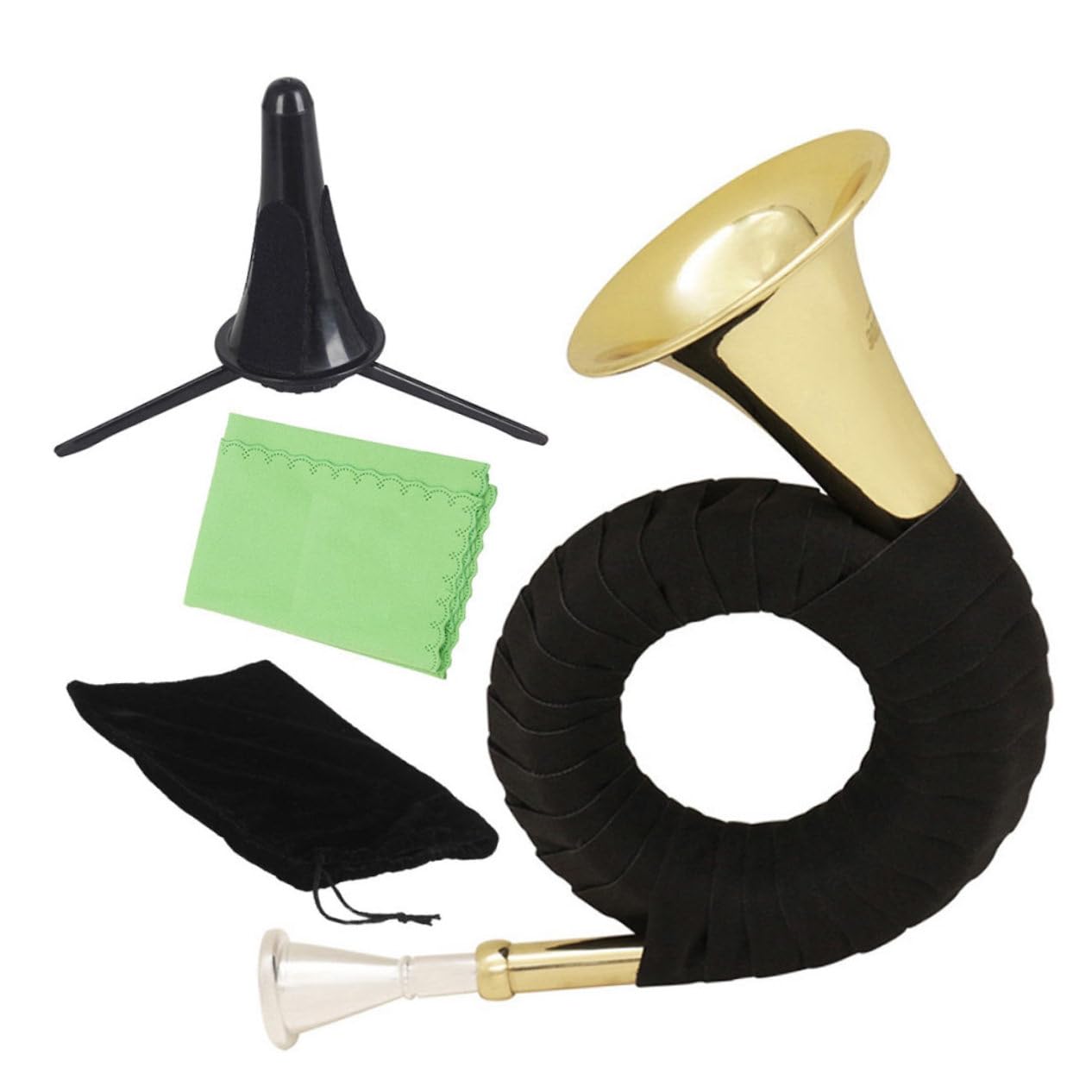 BESPORTBLE 1pc Professional Brass French Horn Wind Instrument Durable Sound for Musicians and Music Lovers for Go Playing