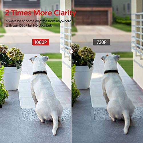 Victure WiFi Video Doorbell Camera with Chime 1080P Wireless Home Security Camera Doorbell Battery Powered with 2-Way Audio, Motion Detection, Night Vision, Wide Angle, Local and Cloud Storage