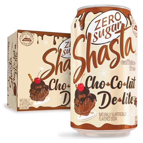 Image of Shasta Zero Sugar Chocolat Delite | 12-Pack of 12oz Cans | Sugar Free Chocolate Soda | Unique & Guilt Free | Caffeine Free