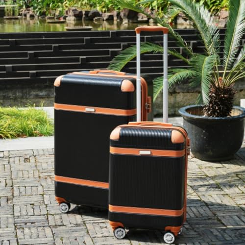 Hard Shell Luggage Set 3 Piece Suitcase Double Spinner 8 Wheel Suitcase with TSA Lock Lightweight 20''24''28''4
