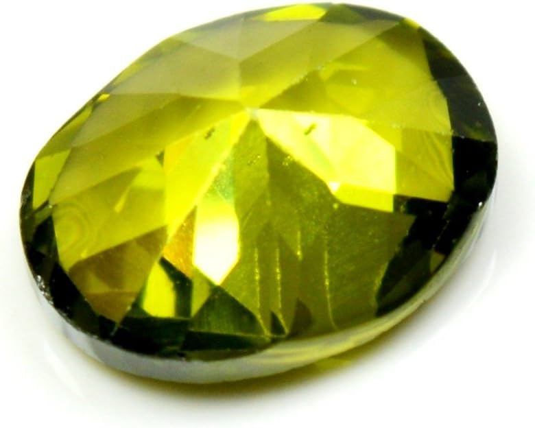 Beautiful Cubic Zircon Loose Gemstone 5 Carat Oval Green Stone with Wholesale Price