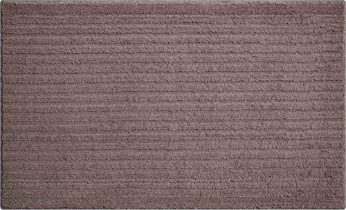 Grund 3D Badteppich 100% Polyester, ultra soft, rutschfest, RIFFLE, Badematte 60x100 cm, kakao