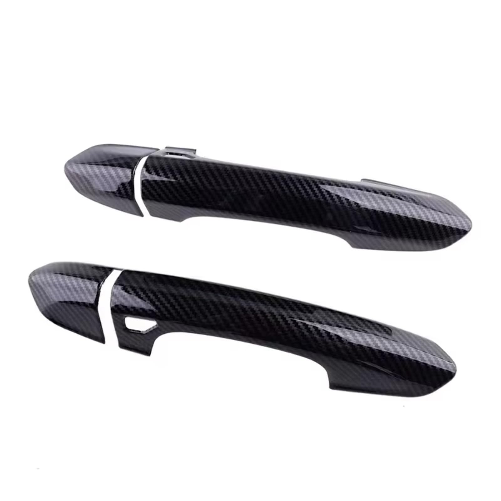 Qdzvalumv Carbon Fiber Car Door Handles Cover Shell Compatible With For Mustang 2015-2020 Car Exterior Door Handle Cover Trim Decorate Accessories Set(Carbon Fiber)