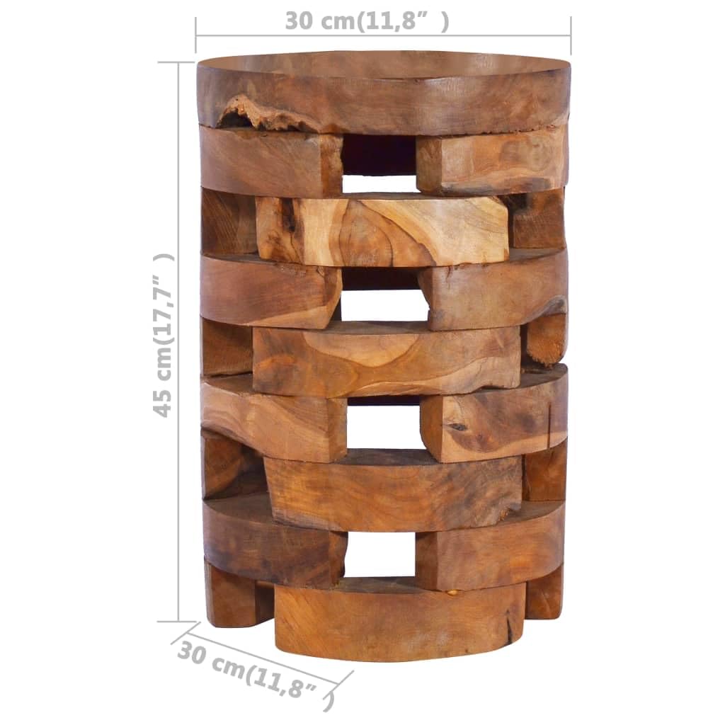 vidaXL - Nachttisch 30x30x45 cm Massivholz Teak