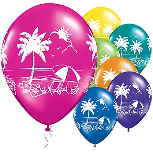 Beach Luau Party Supplies Shark And Surfboard Balloon Bouquet Decorations #TOP4