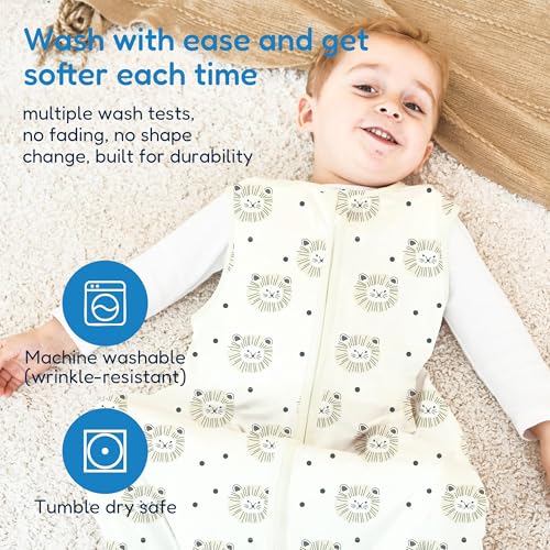 Image of TotAha Toddler Sleep Sack 2T-3T-4T, 0.5 TOG Summer Light Sleeping Sacks, Soft Wearable Blanket Baby Sleep Bag with 2-way Zipper, X-Large