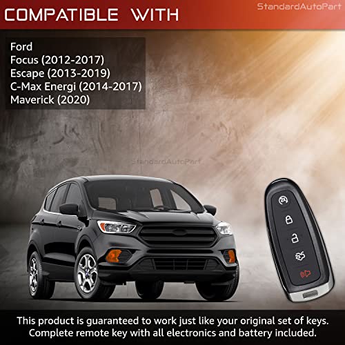 Llave inteligente keyless para modelos Ford C-Max, Escape y Focus 4