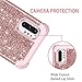 LONTECT for Galaxy Note 10 Plus Case Luxury Glitter Sparkle Bling Heavy Duty Hybrid Sturdy High Impact Shockproof Protective Cover Case for Samsung Galaxy Note 10 Plus/5G, Shiny Rose Gold