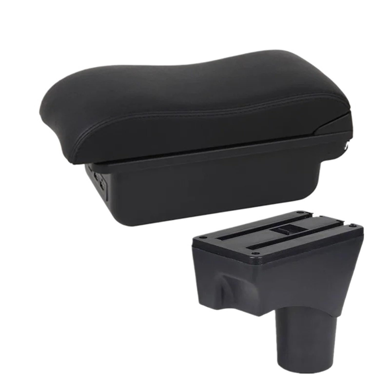 UMDJJU For Nissan For March For Micra K13 MK4 IV 2010-2022 Car Armrest Armrest Box Car Accessories Car Centre Console Armrest Box(B2 black line 3USB)