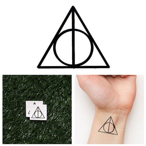 Deathly Hallows - Harry Potter Temporary Tattoo (Set of 2)