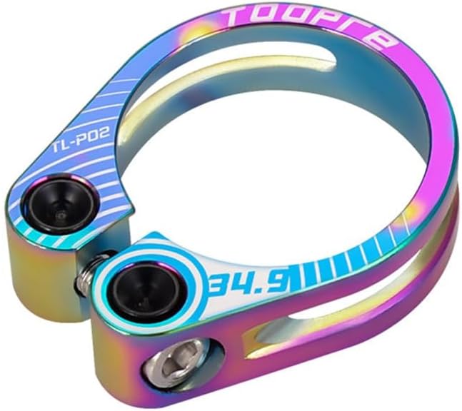 Bike Seatpost Clamp, Bike Seat Post Clamp Seat Pipe Clamp Aluminum Alloy Quick Release Cycling Accessories 31.8mm 34.9mm Mountain Bicycle Seat Post Clamp Seat Clamp