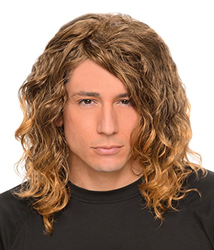 Men's Wavy Dark Blonde Hollywood Rock Grunge Wig - One Size Fits Most