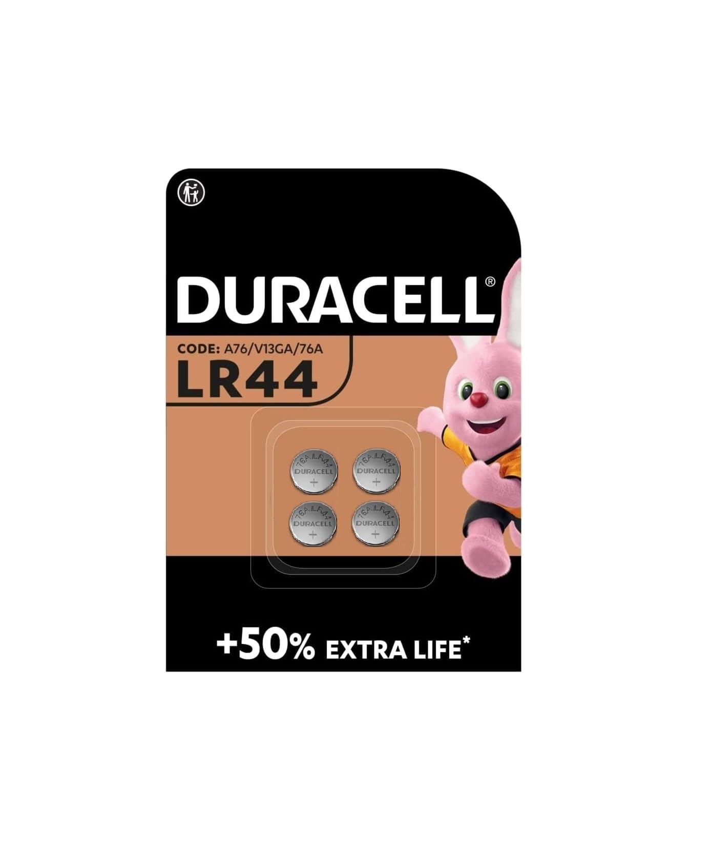 LR44 (4 Pack) Specialty Alkaline Battery 1.5V (A76)– +50% EXTRA LIFE– For Thermometers, Flashlights, Watches, Security Systems & Medical Devices – 5–Year Storage Guarantee - Leak Prevention