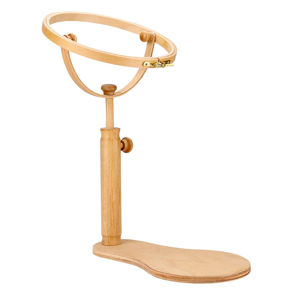 Fdit Soporte De Bordado Bastidor Aro Portátil Bordado En Madera Y Puntada Cruzada Marco De Aro Herramientas De Costura Ajustables(1)