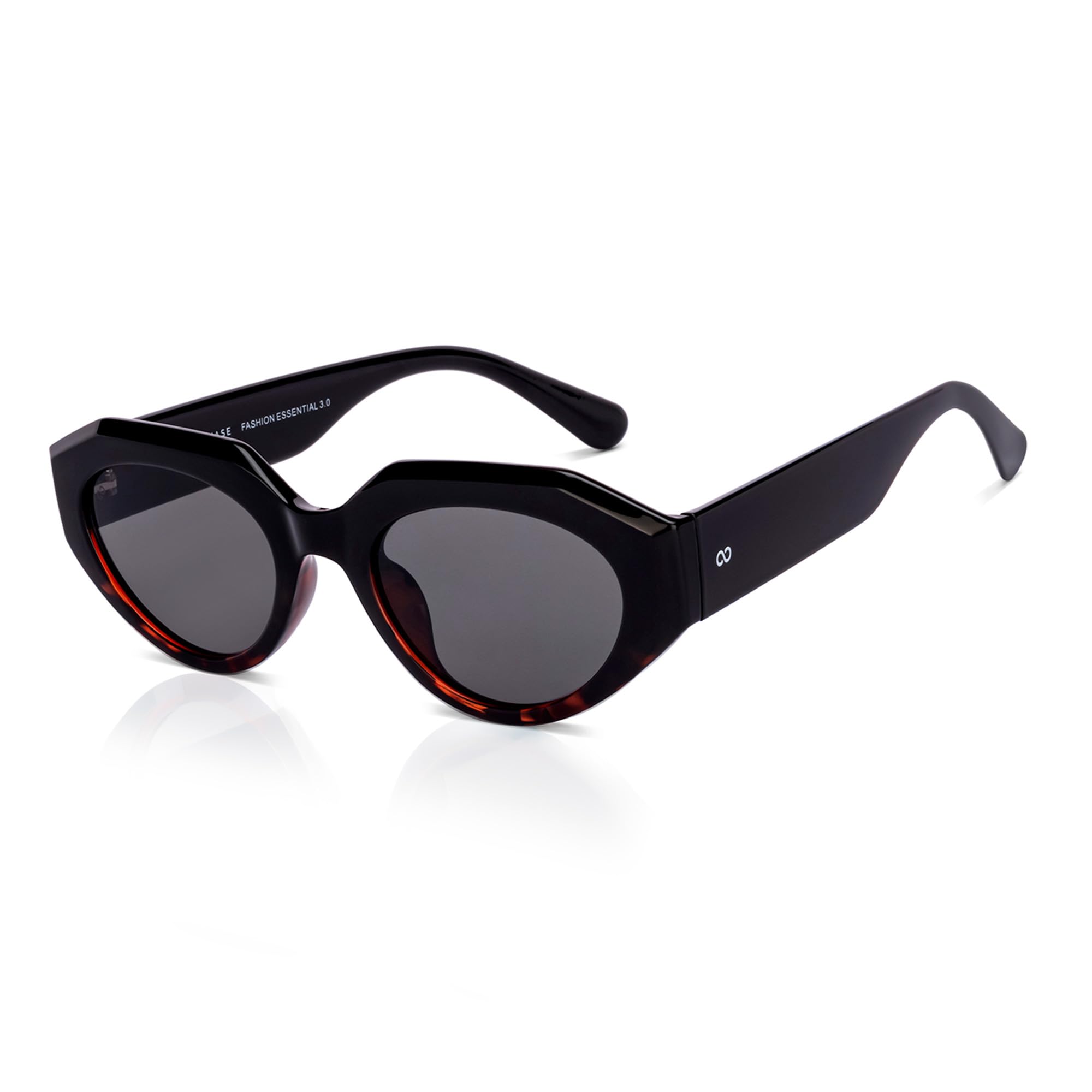 vincent chase eyewear Vincent Chase By Lenskart | Tortoise Grey Solid Full Rim Cat Eye | Branded and Stylish Sunglasses | 100% UV Protected | Women | Large | VC S17535-picture-40