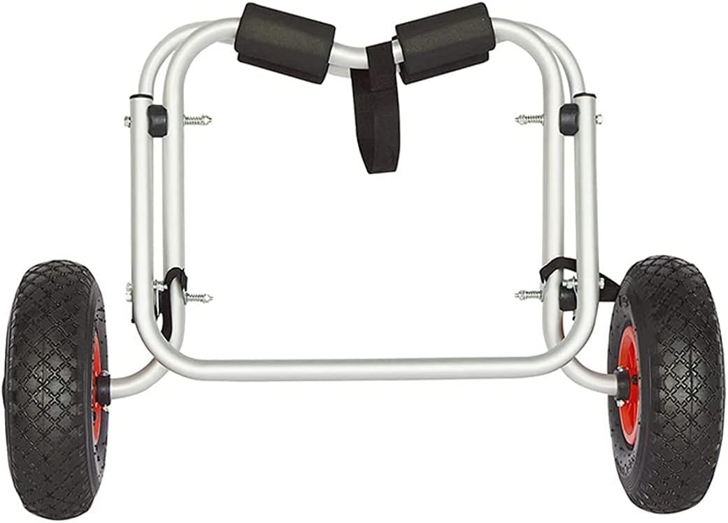 Kayak trolleys Foldable Kayak Cart Boat Kayak Canoe Cart Carrier Dolly Trailer Transport with 12″ Big Beach Balloon Tires Wheels