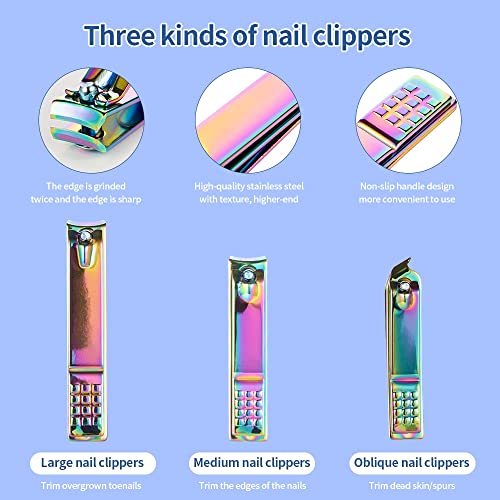 Ciseaux ménager kit de manucure en acier inoxydable avec coupe-ongles 15 pièces - 6