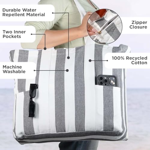 Image of Folkulture Beach Bag | Large Waterproof Beach Tote Bag for Women, Beach Essentials, Travel & Vacation Essentials