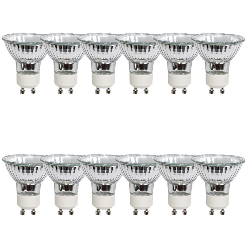 NCC-Licht 12 x Halogen Leuchtmittel Reflektor Halogenlampe GU10 20W 230V warmweiß dimmbar 35° flood 20 Watt