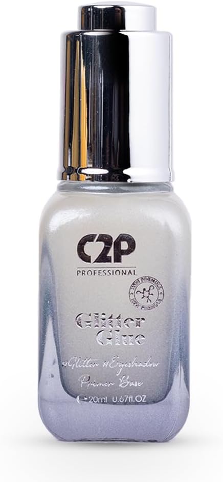 C2P PROFESSIONAL MAKEUP MAKE UP Clear Glitter Glue | Quick Dry | Flawless Two Way Gel | Glue for Loose Eyeshadow Glitter/Pigments | Long Lasting Waterproof | 20ml
