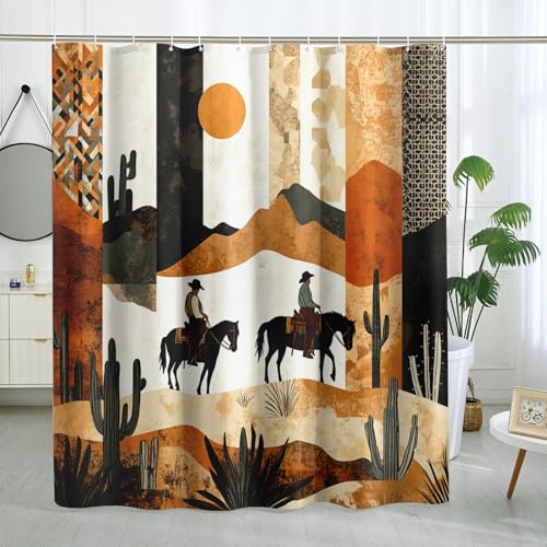 Rideau de douche rétro western pour raviver les souvenirs nostalgiques