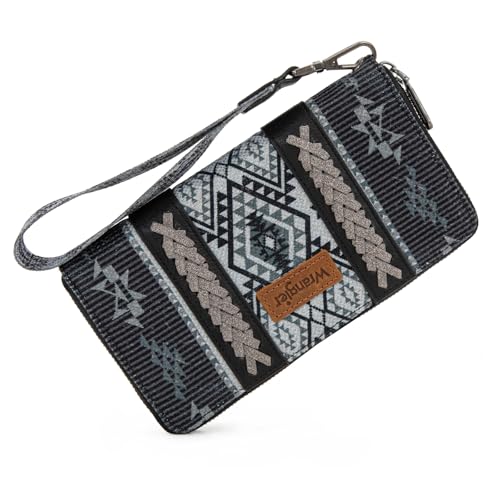 Image of X Wrangler Wristlet Western Wallet Boho Aztec Credit Card Holder for Women