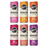 Remedy Kombucha Tea - Rainbow Mixed Pack - Sparkling Live Cultured, Naturally Sugar Free Soft Drink - Probiotic for Gut Health - 12 x 250ml