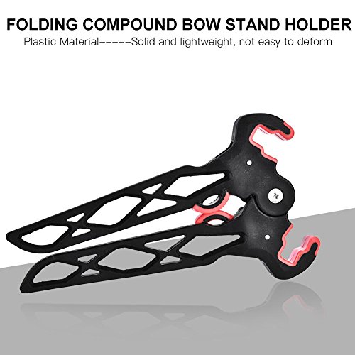 Tbest Bogenständer Bogenschießen Compoundbogen Ständer Halter Rack Falten Portable Compoundbogen Clamp Ständer Halter Bein Rack Halterung Long/Short für Recurve Compound(lang)