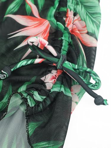 Image of SHEKINI Girls Bikini Set with Skirt 3-Piece Swimwear Floral Print Swimsuit