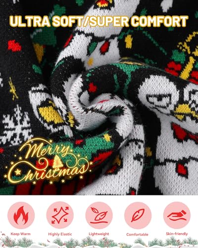 Runhit Penguin Christmas Party Knitted Sweater - Image 6