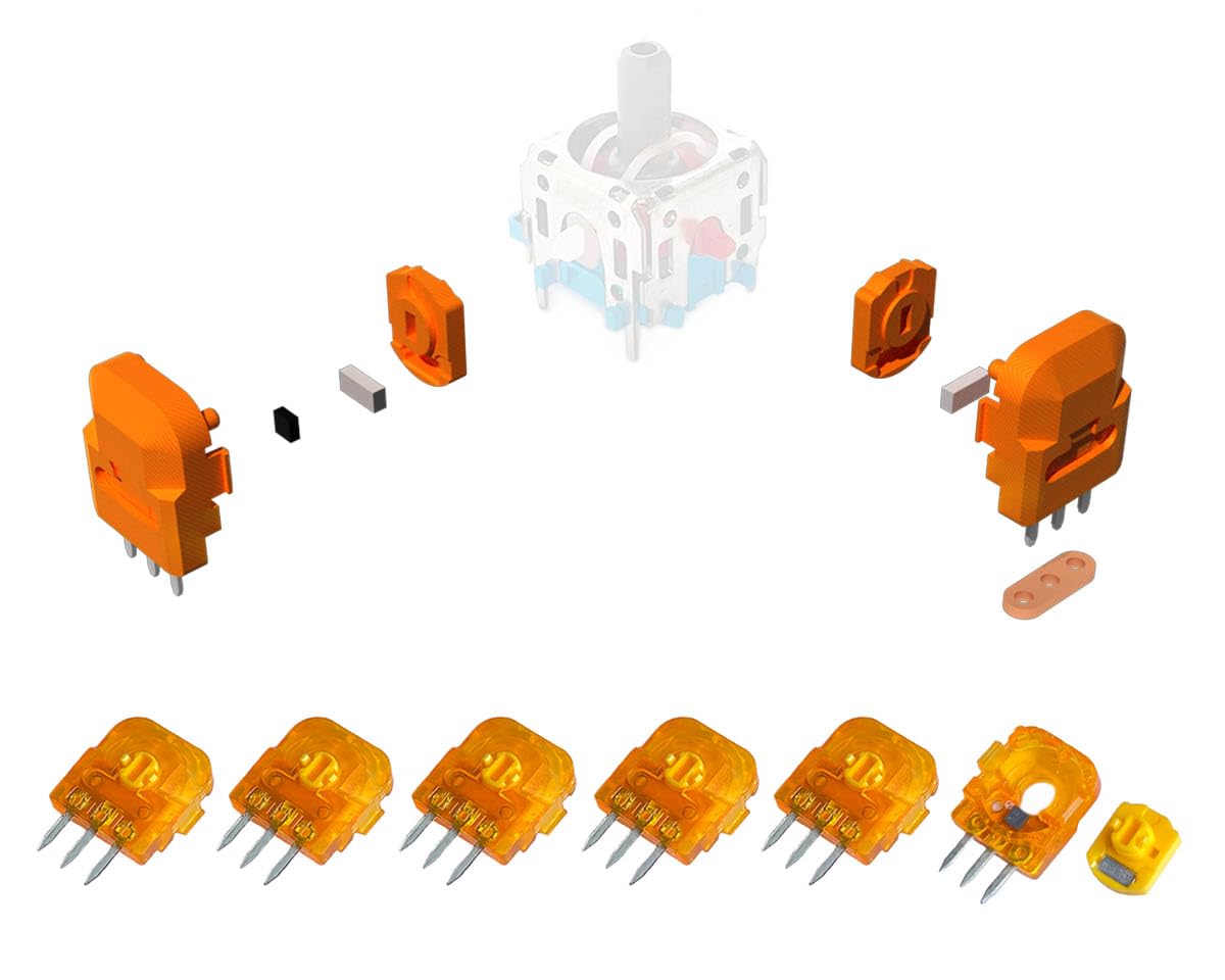 ElecGear 8x Sensori TMR di Ricambio per ALPS Joystick di PS5 e DSE Controller + Kit di Riparazione per Stoppini di Saldatura con Piastra Riscaldante Dissaldante – (TMR-ALPS-A)