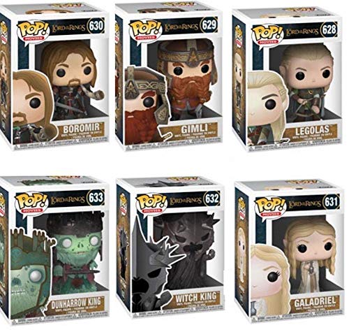 Funko Pop! Movies Lord Of The Rings / The Hobbit Set Of 6 Vinyl Figures - Legolas, Gimli, Boromir, Galadriel, Witch King And Dunharrow King - Protected In Inner Case #TOP17